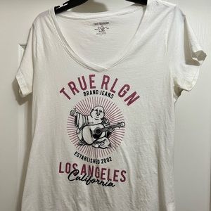 True Religion women’s size large short sleeve shirt.